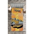 thumbnail image 3 of Ambesonne Vintage Airplane Quilted Bedspread Set 2 Pcs, Retro Seaplane, Twin Size, Multicolor, 3 of 3