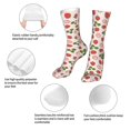 thumbnail image 3 of Cauagu Strawberries And Leaf Pattern Fun Novelty Crew Socks,Casual Athletic Socks Neutral Socks Cozy Crew Socks Christmas Gift, 3 of 7