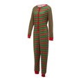 thumbnail image 2 of Yuemengxuan Family Matching Nightwear, Striped Round Neck Long Sleeve Stylish Jumpsuit, 2 of 6