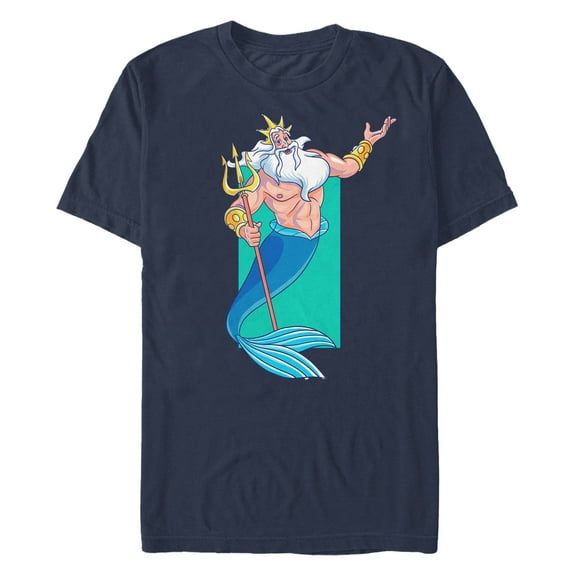 Men's The Little Mermaid King Triton Portrait Graphic T-Shirt