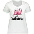 thumbnail image 3 of Inktastic 50 and Fabulous with Sparkles Women's Plus Size T-Shirt, 3 of 5