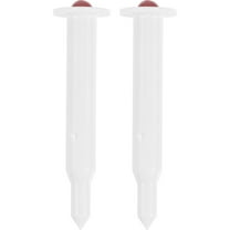 UEETEK 2Pcs Bbq Thermometer Stainless Steel Food Thermometer White Dial Gauge for Home Cooking and Grilling