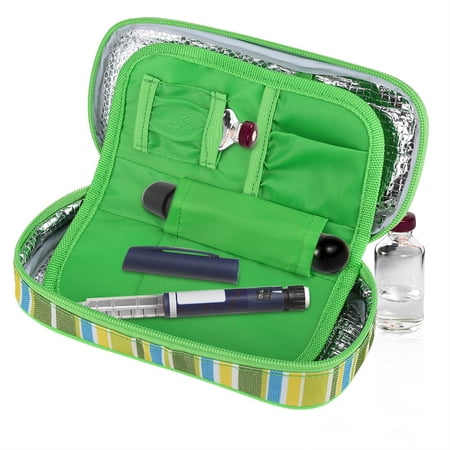Eotvia Insulin Cooler Travel Case Portable Diabetic Insulated Organizer Portable Cooling Bag for Insulin Pen and Medication Diabetic Supplies