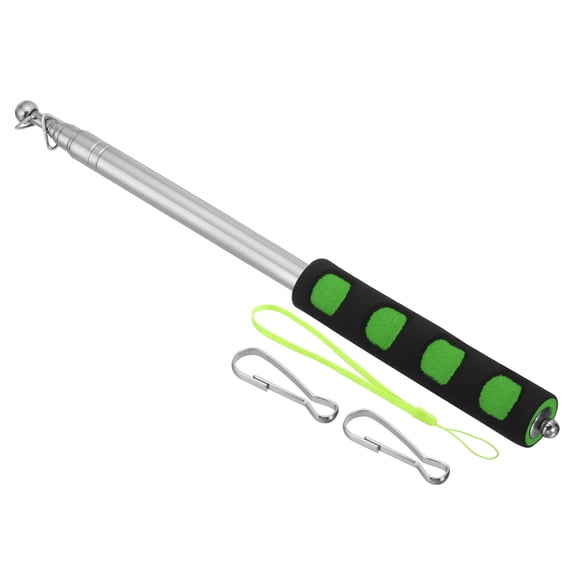 2M/6.5ft Telescopic Handheld Flagpoles,1Set Pointer Stick w Sponge Handle Green