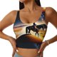 thumbnail image 1 of Balery Azure Sky Western Desert Cowboy Sujetadores deportivos con espalda cruzada para mujer, acolchados, sin costuras, de alto impacto, ideales para yoga, gimnasio, entrenamiento y fitness.-X-Large, 1 of 8