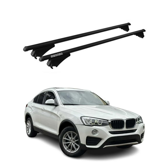 OMAC Top Roof Racks Cross Bars Carrier for BMW X4 F26 2015-2018 Aluminium Black 2Pcs