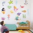 thumbnail image 1 of Adhesivo de pared TUNC con patrón de sirenas de animales marinos decoración para sala de estar dormitorio Sencillez, 1 of 5