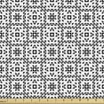 thumbnail image 1 of Abstract Upholstery Fabric by the Yard, Print of Square Formations Composed of Triangles in Monochrome Style, Decorative Fabric for DIY and Home Accents, Charcoal Grey and White by Ambesonne, 1 of 5