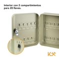 thumbnail image 4 of Caja Seguridad 20cm Para Guardar 20 Llaves + Identificadores beige 1 Kingsman 300271, 4 of 7