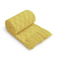 thumbnail image 2 of Peace Nest 50x60" Ultra Soft and Cozy Knit Down Alternative Throw Blanket, Yellow, 2 of 4