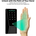 thumbnail image 6 of Restored Wyze Palm Lock, Smart Door Lock with Palm Vein Recognition, Keyless Entry Smart Locks for Front Door, Keypad, Auto Lock, Dual Battery, Wi-Fi, Works with Alexa & Google, IP53, Mechanical Key (Refurbished), 6 of 9