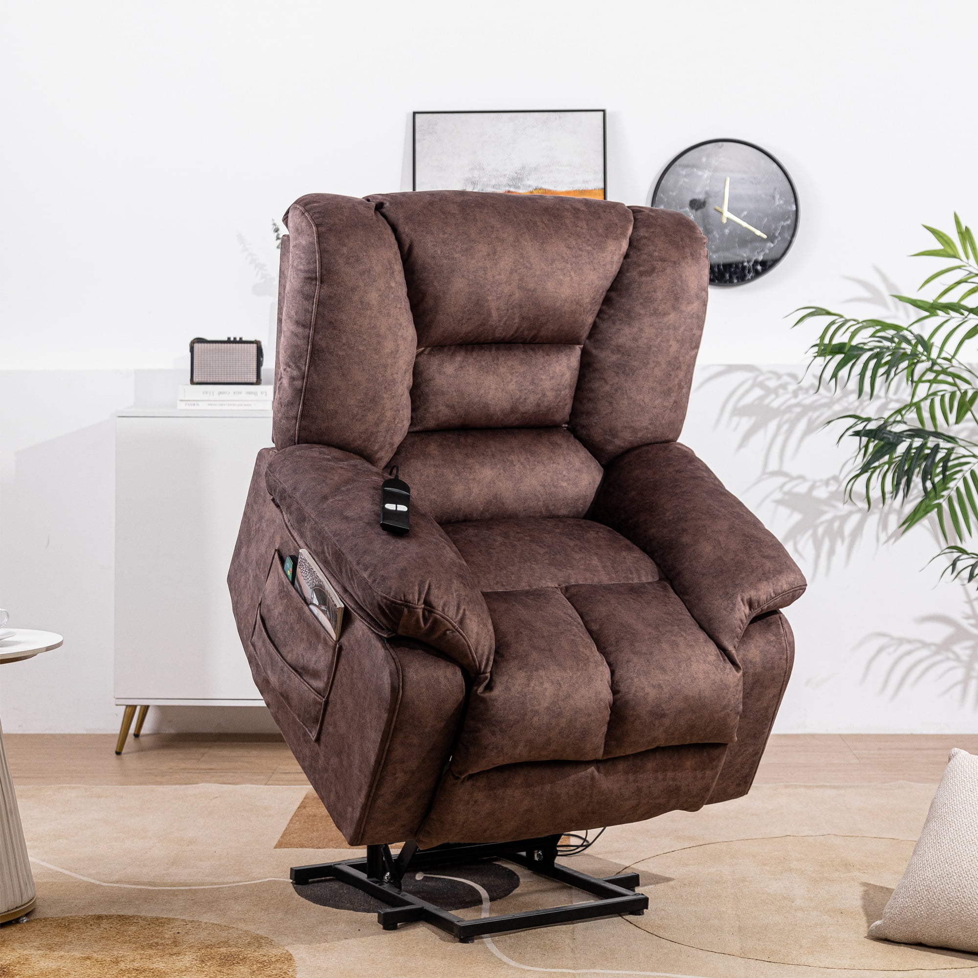 LANTRO JS Oversized Power Lift Recliner Chair Sofa with Massage and