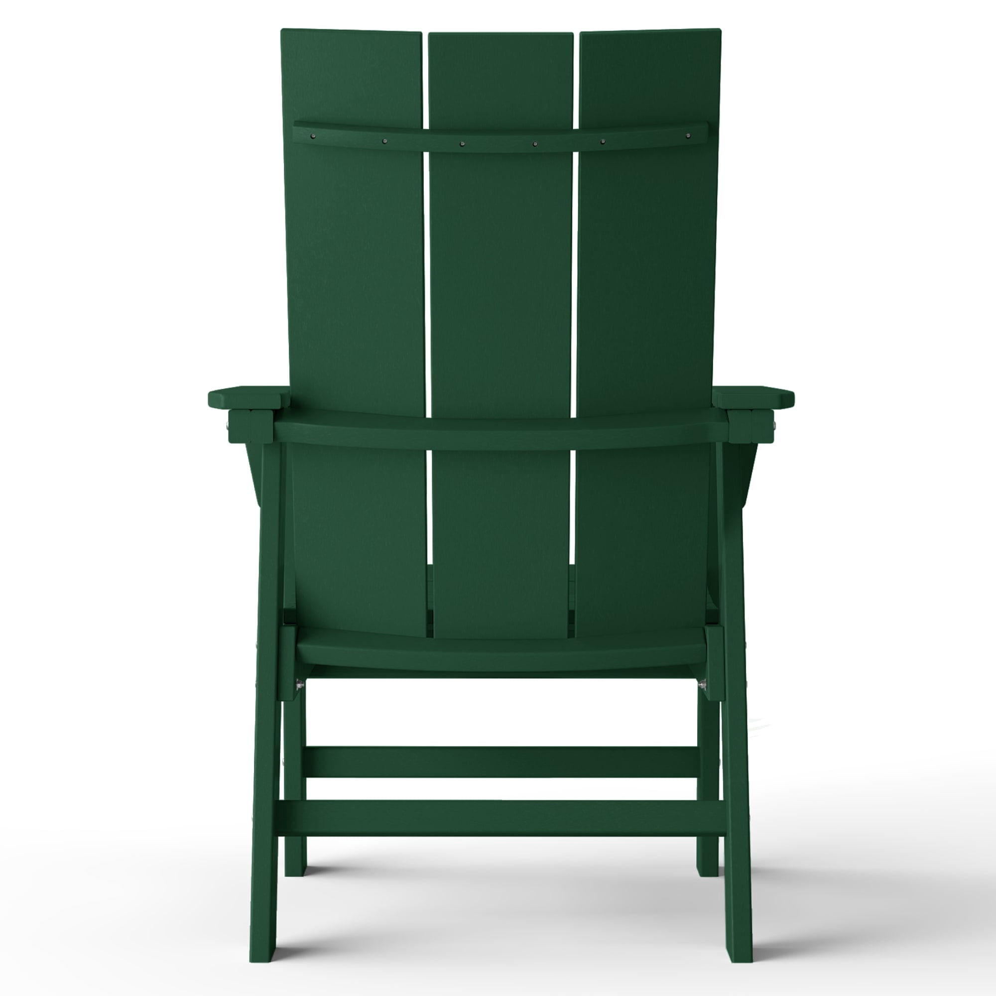 WestinTrends Ashore Outdoor Patio HDPE Plastic Modern Adirondack Dining Chair, Dark Green