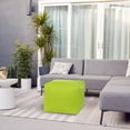 thumbnail image 3 of Gouchee Home Cube Soleil Outdoor/Indoor Green Ottoman Pouf – Waterproof Cube Pouf with Polystyrene Bead Filling, Lightweight Modern Seating for Patio, Deck, or Living Room, 3 of 5