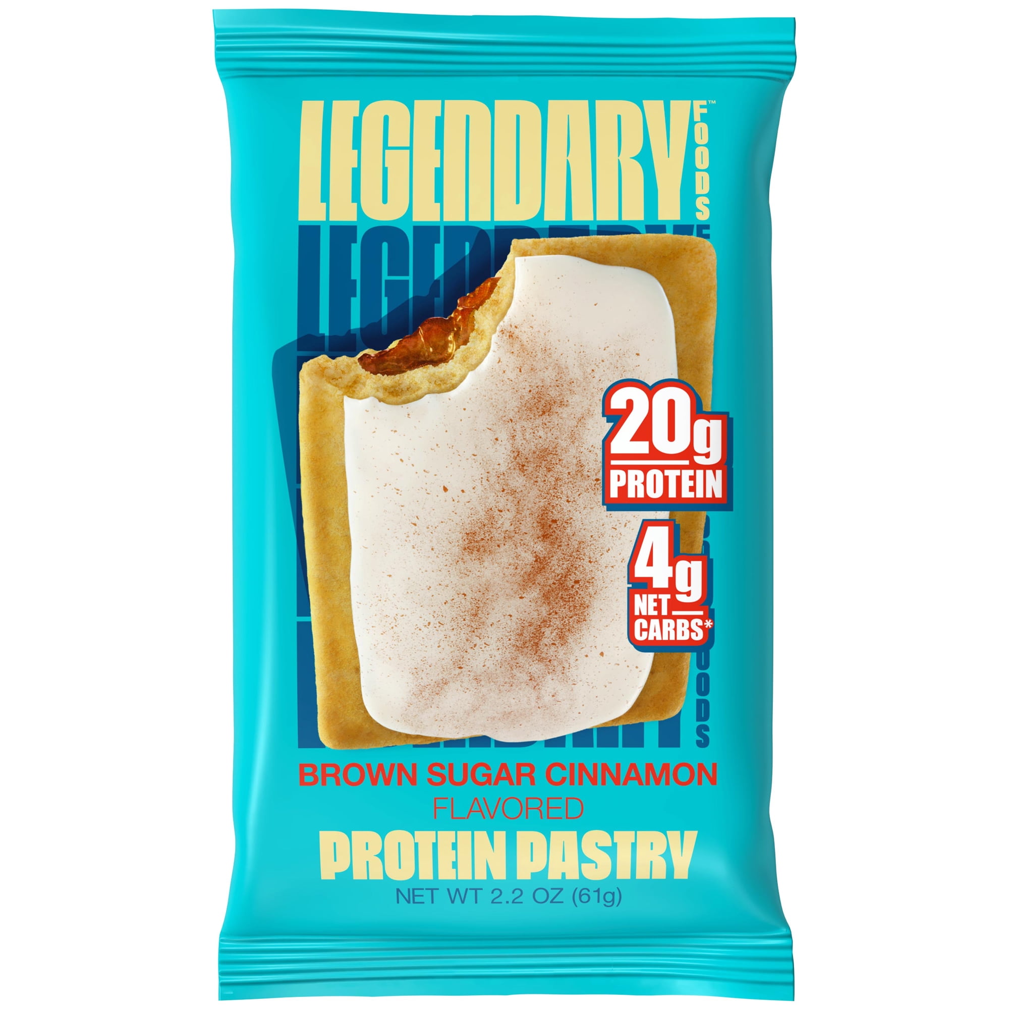 Legendary Foods Protein Pastry Bar, Brown Sugar Cinnamon, 20g Protein, 1 Pack, Keto Friendly, Gluten Free