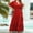 A0810-Red, variant on QUINDOS Dresses for Women Sundress Casual Short Sleeve V-neck Plus Size Dresses Summer Wrap Polka Dot Flowy Long Midi Dresses for Women