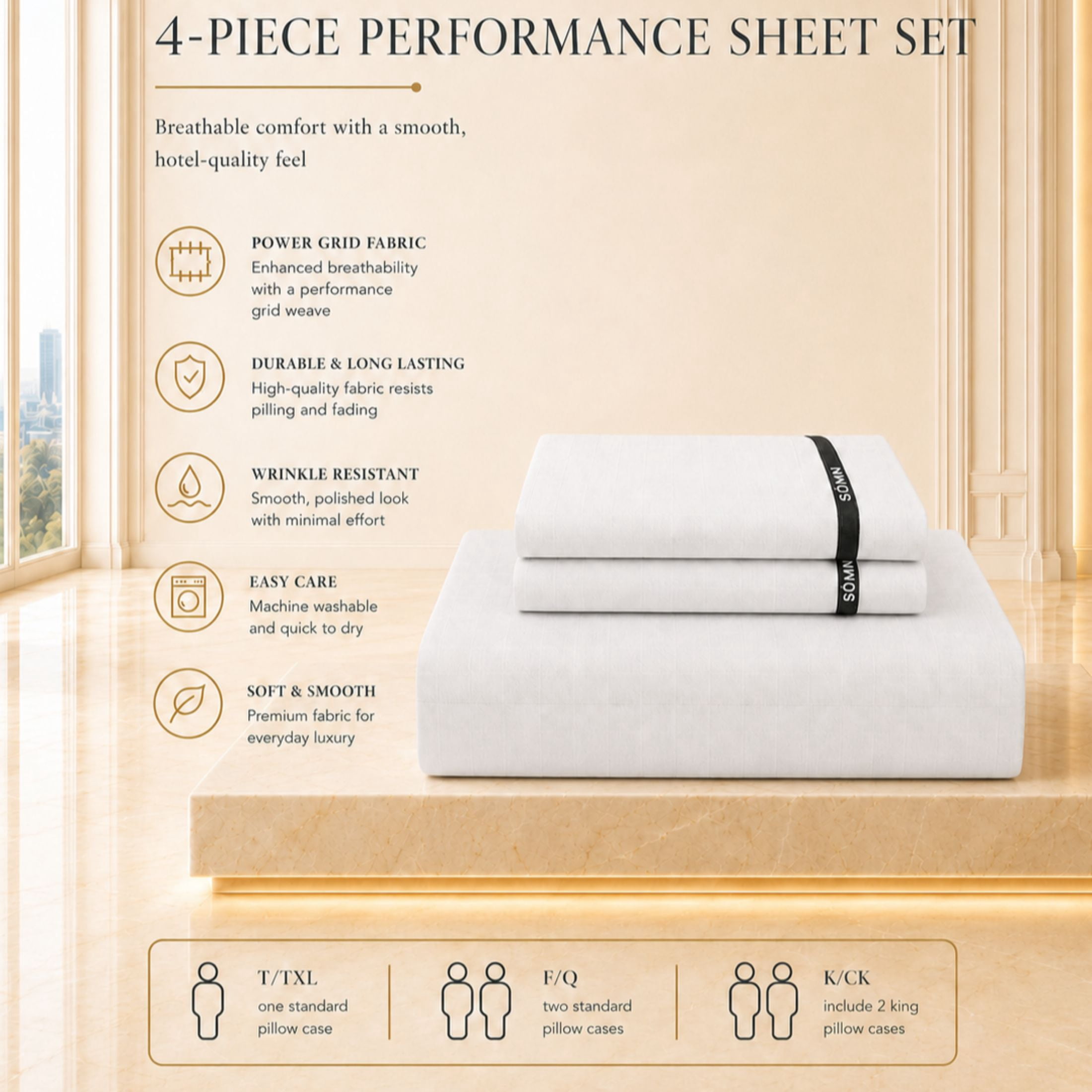SciTemp by Somn Company 7-Piece Sleep Solution 14" Graphene + IceTech Cooling Memory Foam Mattress, Twin XL.