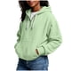 thumbnail image 4 of Ounisa Womens Hoodies Casual Long Sleeve Drawstring Waffle Pullover Tops Loose Hooded Sweatshirt with Pocket, 4 of 8