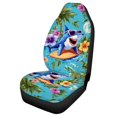 thumbnail image 5 of Uourmeti Tropical Surfing Shark Print Seat Covers for Cars Colorfast Front Car Seat Cover Anti-Abrasion Stretchy 1 Piece Compatible with Truck Automobile, 5 of 6