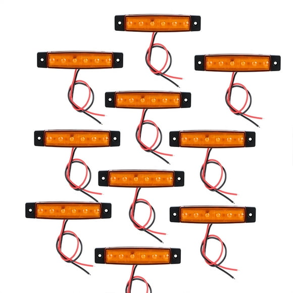 Fdit Truck Side Marker Light,10Pcs/Set Feu de Signalisation de Feux de Position Latéraux avec 6 LED 12V