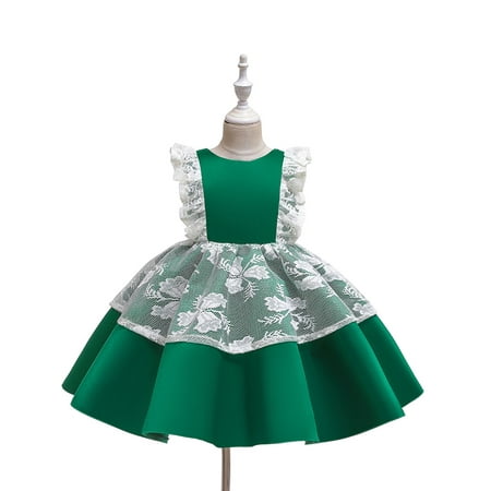 

Toddler Kid Baby Girl Dress Lace Tulle Tutu Party Bridesmaid Pageant Dresses