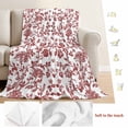 thumbnail image 5 of Red Boho Flower Blanket Soft Cozy Warm Throw Blanket for Couch, Plush Fuzzy Flannel Fleece Blankets for Sofa, Vintage Paisley Farmhouse Pattern Bed Blankets Lightweight Gifts for Women, 50"x60", 5 of 9