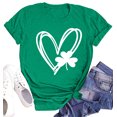 thumbnail image 5 of St. Patrick's Day Shirts for Women Shamrock Heart Graphic Tees St Patty's Lucky T-Shirt Irish Tops, 5 of 7