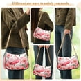 thumbnail image 5 of Ryvnso Flamingo Tropical Flowers Womens Chain Shoulder Bag Tote Handbags Clutch Hobo Purse with Zipper for Travel, 5 of 7