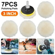 7Pcs 3 Inch Car Buffing Polishing Pads For Drill Sponge Kit Waxing Foam Polisher
