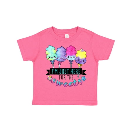 

Inktastic I m Just Here for the Sweets with Spun Sugar Candy Gift Toddler Boy or Toddler Girl T-Shirt