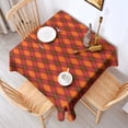 thumbnail image 2 of Red and Orange Argyle Pattern Square Tablecloth,Waterproof Square Table Cover,Wipeable Spillproof Washable Table Cover for Home Kitchen Party Decor 42"X42"(107x107cm), 2 of 6