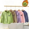 thumbnail image 5 of AJZIOJIRO Kids Toddler Fall Winter Fleece Coats Tops for Boys Girls,Zipper Padded Outerwear Jacket Baby Spring Fall Long-Sleeved Standing Collar Thickened Jacket 1-12 Years, 5 of 6