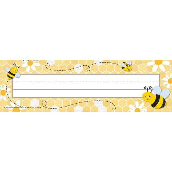 Buzzing Bees Flat Name Plates [TCR6909]