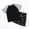 thumbnail image 6 of Caqnni Baby Boy Clothes Toddler Summer Outfit Short Sleeve T-Shirt Tee Tops Joggers Casual Elastic Shorts Cartoon Print 2PCS Set Summer Pjs Kids Gift 2PCS Pajamas Outfits (3-4 Years), 6 of 9