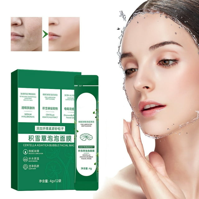 Centella Foam Facial Mask Centella Asiatica Foam Facial Mask Moisturizing Deeply Cleansing 10 Seconds To Foam 4g X 12 Strips
