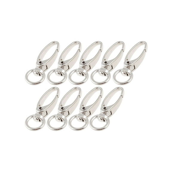 Unique Bargains 9 Pcs Trigger Hooks Lobster Swivel Clasps for Keychain Keyring