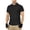 Black, variant on Men’s Short Sleeve Button Down Shirt Slim Fit Wicking Performance Workwear Casual Athletic