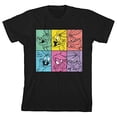 thumbnail image 5 of Looney Tunes Bugs Bunny Boxed-In Colored Character Art Crew Neck Short Sleeve Toddler Boy's Black T-shirt-4T, 5 of 7