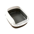 thumbnail image 2 of Semi-Enclosed Cat Litter Box with Sifting Scoop, Splash-Proof Kitten Litter Pan, Durable Plastic Pet Toilet for Small Cats and Kittens, 2 of 6