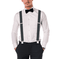 thumbnail image 6 of Buyless Fashion Suspenders for Men - 48" Elastic Adjustable Straps 1 1/4" - X Back - 5114-Gray, 6 of 6