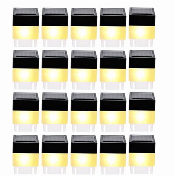 20PCS Solar Post Light 2x2" Outdoor Waterproof Garden Step Fence Gutter Cap Lamp