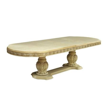 Furniture Of America Madison Traditional Double Pedestal Dining Table In White Furniture Of America Madison Traditional Double Pedestal Dining Table In White