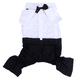 thumbnail image 1 of Camisa de esmoquin elegante para perro Dinheiro con cuello de pajarita, atuendo de cachorro de caballero, fiesta de cumpleaños de boda navideña, 1 of 7