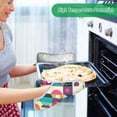 thumbnail image 2 of Yayeee Pot Holders Kitchen Heat Resistant with Pocket 7"x9.8" Cotton Oven Cooking Hot Pads, Pink Geometric, 2 of 7