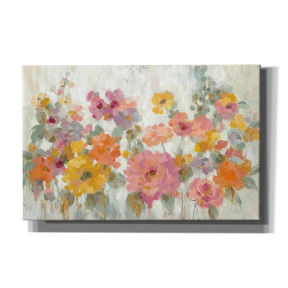 Epic Graffiti 'Garden Fun' by Silvia Vassileva, Canvas Wall Art, 40"x26"