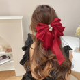 thumbnail image 2 of Women Big Bow Barrettes Satin Hair Clips Long Ribbon Hair Pins Accessories, 2 of 3
