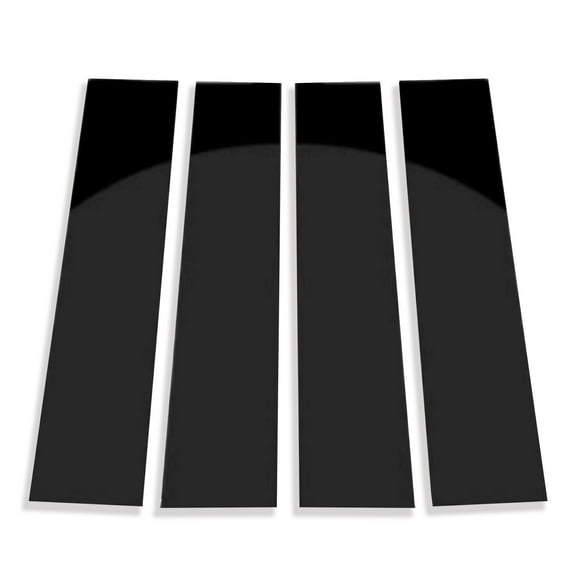 Black Window Pillar Posts Door Trim Piano Cover, Fit For Ford F150 2004-2014, Exterior Door Window Pillar Posts 4 Pcs