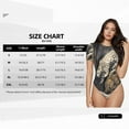 thumbnail image 4 of Picia Graceful Snow Leopard Womens One Piece Swimsuits Modest Tummy Control Bathing Suits Lace Up Slimming Swim Suit-Small, 4 of 9