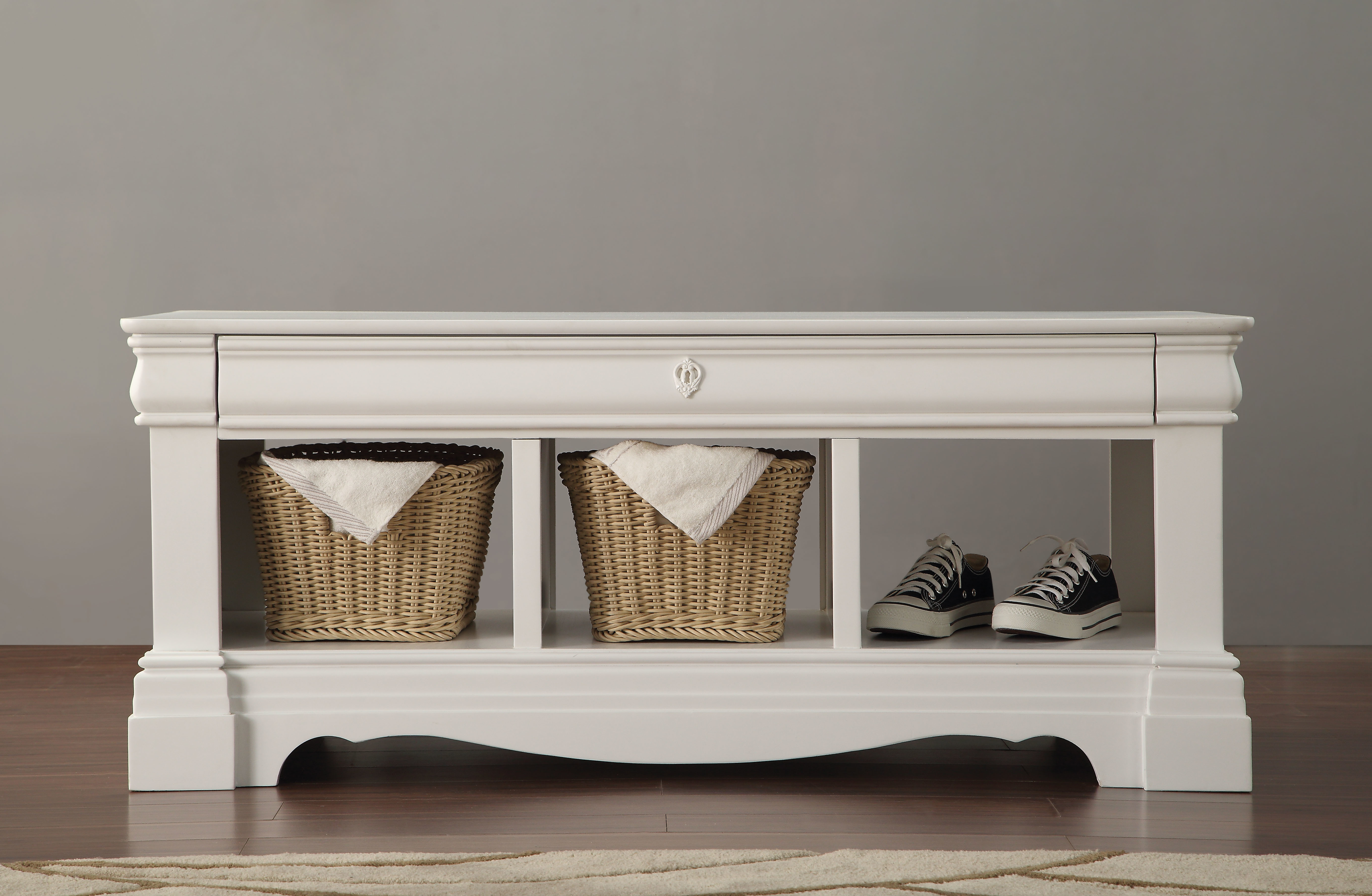 Acme Estrella Storage Bench, White