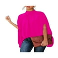 thumbnail image 2 of Blouse d'Été pour Femmes Manches Chauve-Souris Col Montant Haut Tunique Ample Blouses de Travail, 2 of 6
